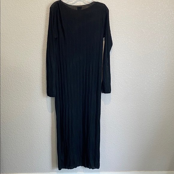(Reduced Price!!!) Women's Long Sleeve Sheer Maxi  Dress - A New Day Black - Picture 7 of 9